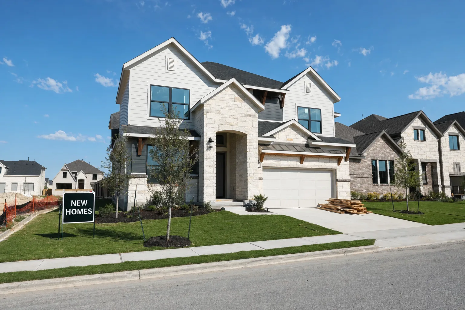 A newly built home in Central Texas